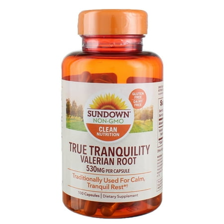 Sundown Valerian Root 530 mg Capsules 100 Capsules (Pack of 3)