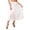 White, variant on Women Belly Dance Skirts Dance Chiffon Skirt with Coin Party Layered Dancing Skirt Yellow One Size