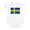 Cloud White, variant on CafePress - Swedish Flag Infant Bodysuit - Baby Light Bodysuit, Size Newborn - 24 Months