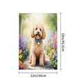 thumbnail image 4 of Amhnf Garden Flag With Adorable Poodle In Flower Garden Scene For Home Outdoor Garden Yard Decor 12x18 inch, 4 of 5