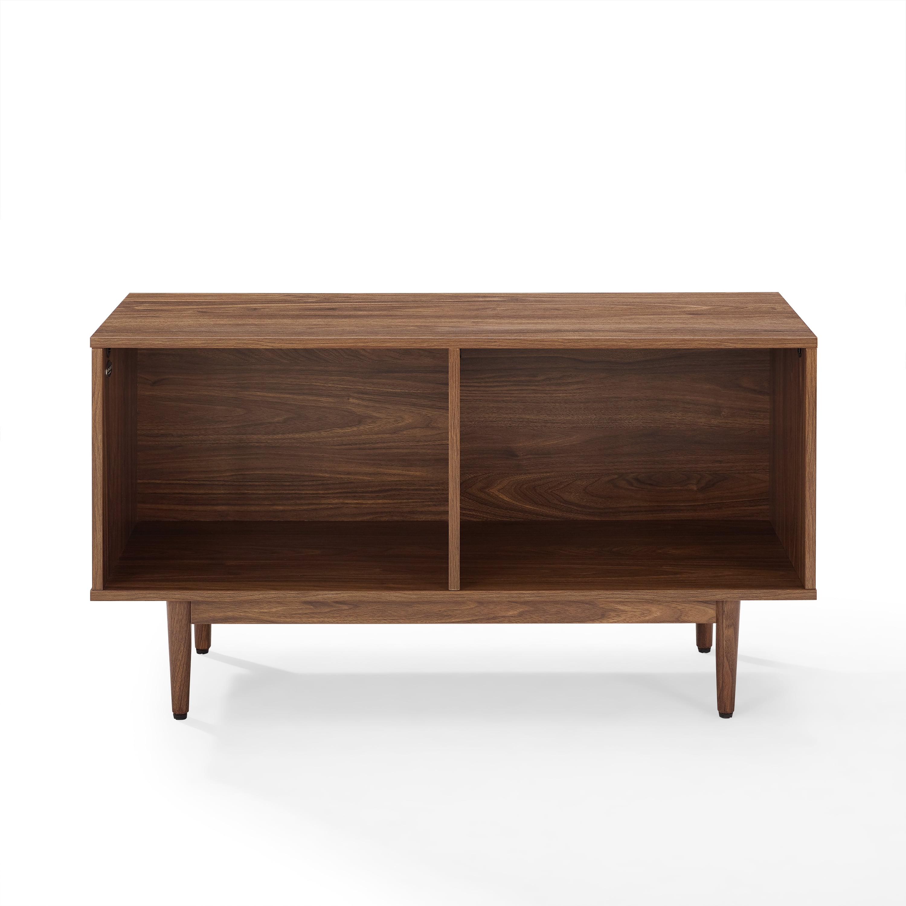 Crosley Furniture Liam Medium Mid-Century Record Storage Console Cabinet Walnut