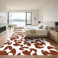 thumbnail image 3 of ODIKA 5'x7' Machine Washable Non-Slip Area Rug, Naturalistic Interlocking Spotted With Edges and Contrast High Traffic Rug with Pad, Brown, 912051, 3 of 8