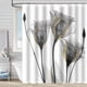 thumbnail image 1 of Cortina de ducha de poliéster con diseño de flores, impermeable, resistente a la humedad y al moho, para baño, 1 of 6