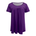 thumbnail image 2 of Sweet Home Farm Short Sleeve Shirts for Women Ladies Casual Letter Printed T Shirt T Shirts for Women Purple, 2 of 4