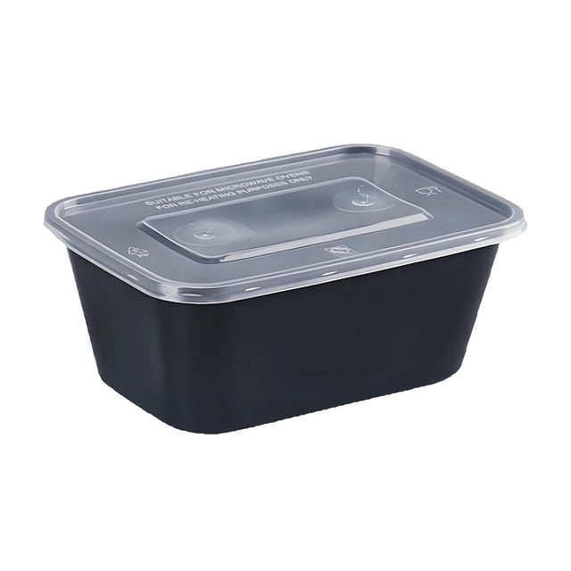 Lunch Box Containers Food Grade Disposable Lunch Box Plastic Rectangle 10Pcs Transparent Lunch Box with Lid Plastic Food Containers with Lids