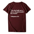 thumbnail image 4 of Patlollav Womens Plus Size Shirt Casual Letter Print Pullover Short Sleeve T-Shirt Tops, 4 of 5