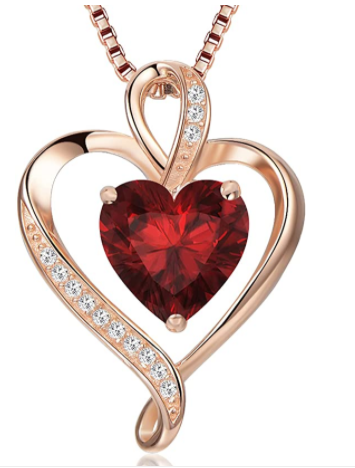LAVUMO Heart Necklaces for Women 925 