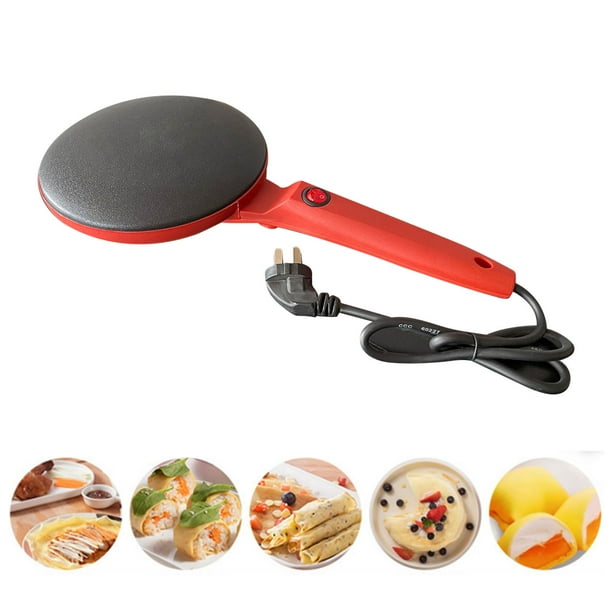 Mácina para hacer tortillas eléctricas, 800 W, cocina eficiente, plancha para panqueques multifuncional, mácina portátil, mácina para hacer crepes eléctricas para el hogar