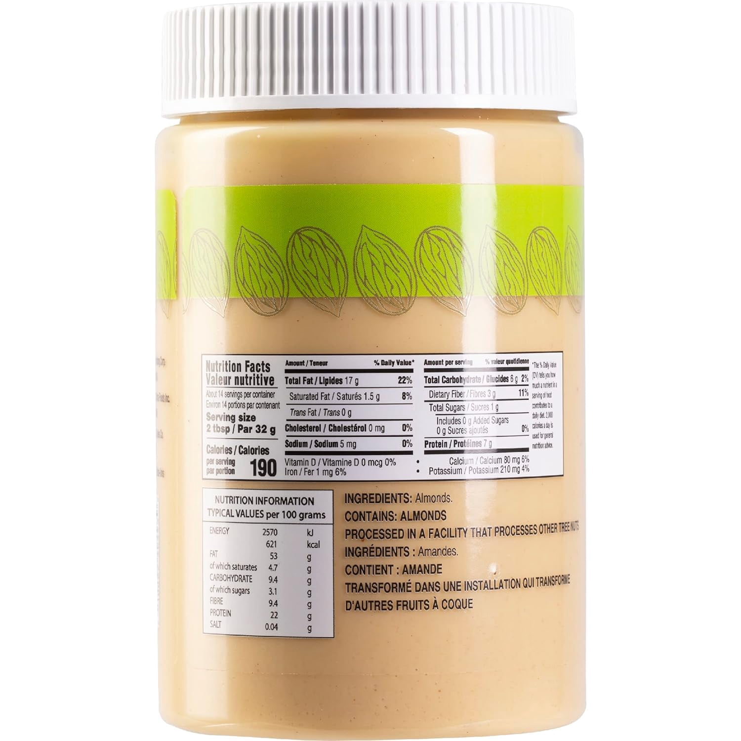 Gefen Pure Blanched Almond Butter, 16oz (2 Pack) | Non GMO | Rich Creamy Texture | Kosher for Passover