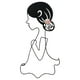 thumbnail image 4 of Organizador colgante de pared con forma de chica elegante, soporte de exhibición minimalista, gancho decorativo, colgador de esculturas para diademas, 4 of 8