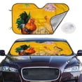 thumbnail image 2 of Balery The Chicken Family Print Car Windshield Sun Shade,Windshield Sunshade for Car Pickup Truck SUV Accessories-Medium, 2 of 7