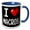 Blue/White, variant on 3drose, Geeky Old School Pixelated Pixels 8-bit I Heart I Love Macros, 11oz Magic Transforming Mug