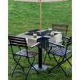 thumbnail image 4 of Fsddascl Vintage Oil Painting Outdoor Tablecloth - 54x54 Inch Square Dining Table Cover, Farmhhouse Blue Black Beige Ombre Waterproof Outdoor Table Cloth with Umbrella Hole & Zipper for Picnic/Patio, 4 of 7