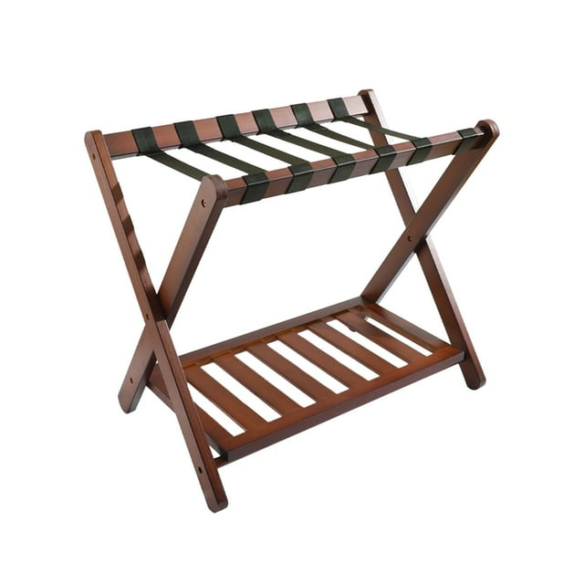 ziyahi Support de Valise Pliant Support de Valise Multifonction Robuste avec Sangles en Nylon Brun Brun 68x45x55cm