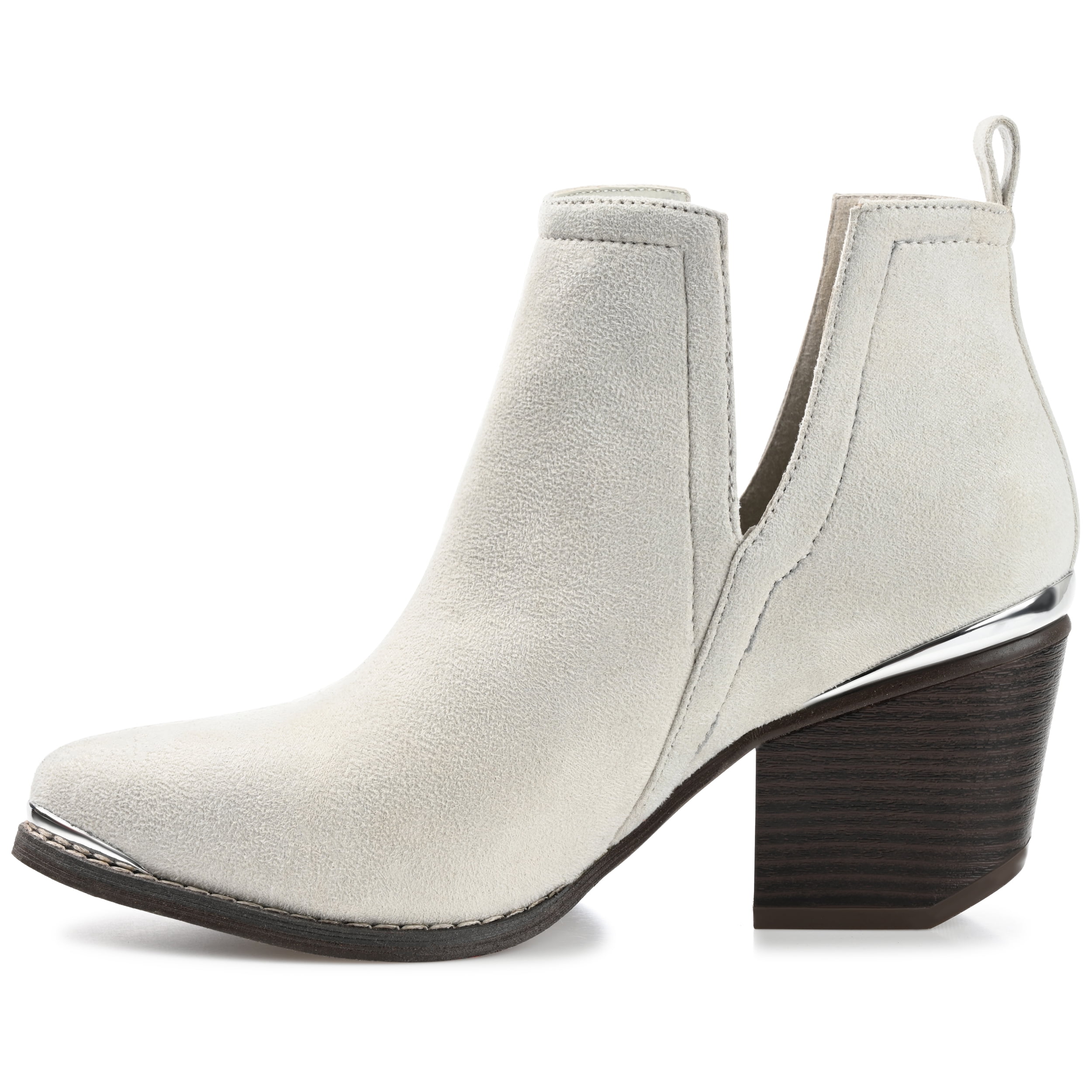 Journee Womens Issla Pull On Stacked Heel Booties, Widths Available