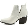 thumbnail image 3 of Journee Womens Issla Pull On Stacked Heel Booties, Widths Available, 3 of 10