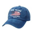 thumbnail image 2 of Helii 250 Years America Baseball Cap 1776-2026 – Washed Cotton 250th Anniversary Patriotic Hat for Men Women, Adjustable 4th of July Summer Cap Gift Blue,A, 2 of 4