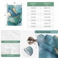 thumbnail image 6 of Turquoise Marble Balloon Curtains for Windows, Bedroom Curtains 54 Inch Length, Abstract Minimalist Art Ombre Blue Tie Up Curtains Panels Thermal Insulated Bathroom Curtains Window 42"x54", 6 of 8