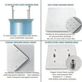 thumbnail image 4 of 24"x24" LED Rain Shower Head Brushed Nickel Square Showerhead Rainfall Shower Heads High Pressure Shower Head Large Showerheads 304 Stainless Steel Waterfall Full Body Coverage, 4 of 8
