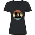thumbnail image 3 of Inktastic Chess Player Gift Retro Women's V-Neck T-Shirt, 3 of 5