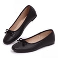 thumbnail image 3 of Rexoro Women Ballet Flats Bow Round Toe Snakeskin Dress Shoes Comfort Casual Office Shoes, 3 of 7