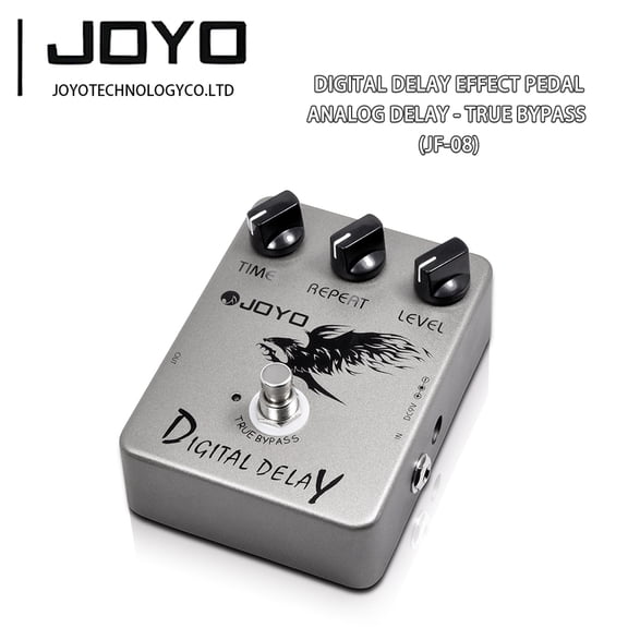 JOYO Digital Delay Effect Pedal for Electric Guitar & Bass - Analog Delay - True Bypass (JF-08)