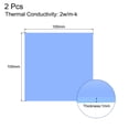 thumbnail image 2 of Uxcell Thermal Pad Heatsink Conductive Silicone Pads 100 x 100 x 1 mm 2W Gap Filler Blue 2 Pack, 2 of 5