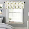 thumbnail image 3 of Summer Fruit Window Valance for Kitchen, Watercolor Yellow Lemon Rustic Flowers Farmhouse Rod Pocket Short Curtain for Small Windows, Light Filtering Decorative Valance, 56 x 16 Inch, 1 Panel, 3 of 9