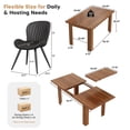 thumbnail image 2 of Hawsaiy Extendable Dining Table Set for 6, Shell Back Upholstered Dining Chairs, Farmhouse Kitchen Dining Room Set, Hidden Leaf Dining Table Seats 6-8, 2 of 8