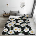 thumbnail image 6 of Throw Blanket for Couch Sofa and Bed, Aesthetic white Vintage sun flower Super Soft Plush Throw Blanket, Fuzzy Cuteness Comfy Warm Washable Flannel Blanket & Throws for All Season, 6 of 7