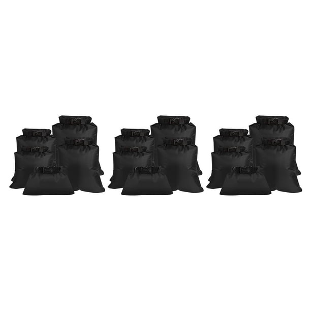 Soidarity Paquete de 5 bolsas secas impermeables kayak pesca Drifting paquete al aire libre portátil ciclismo camping viaje saco negro Type1 NO1 Soidarity CBP214931