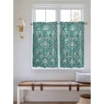 thumbnail image 2 of Teal Dragonfly Bathroom Window Curtain, Vintage Geometric Glass Animal Flower Light Filtering Coffee Kitchen Curtains, Bedroom Living Room Curtains 2 Panel 84"x54", 2 of 6