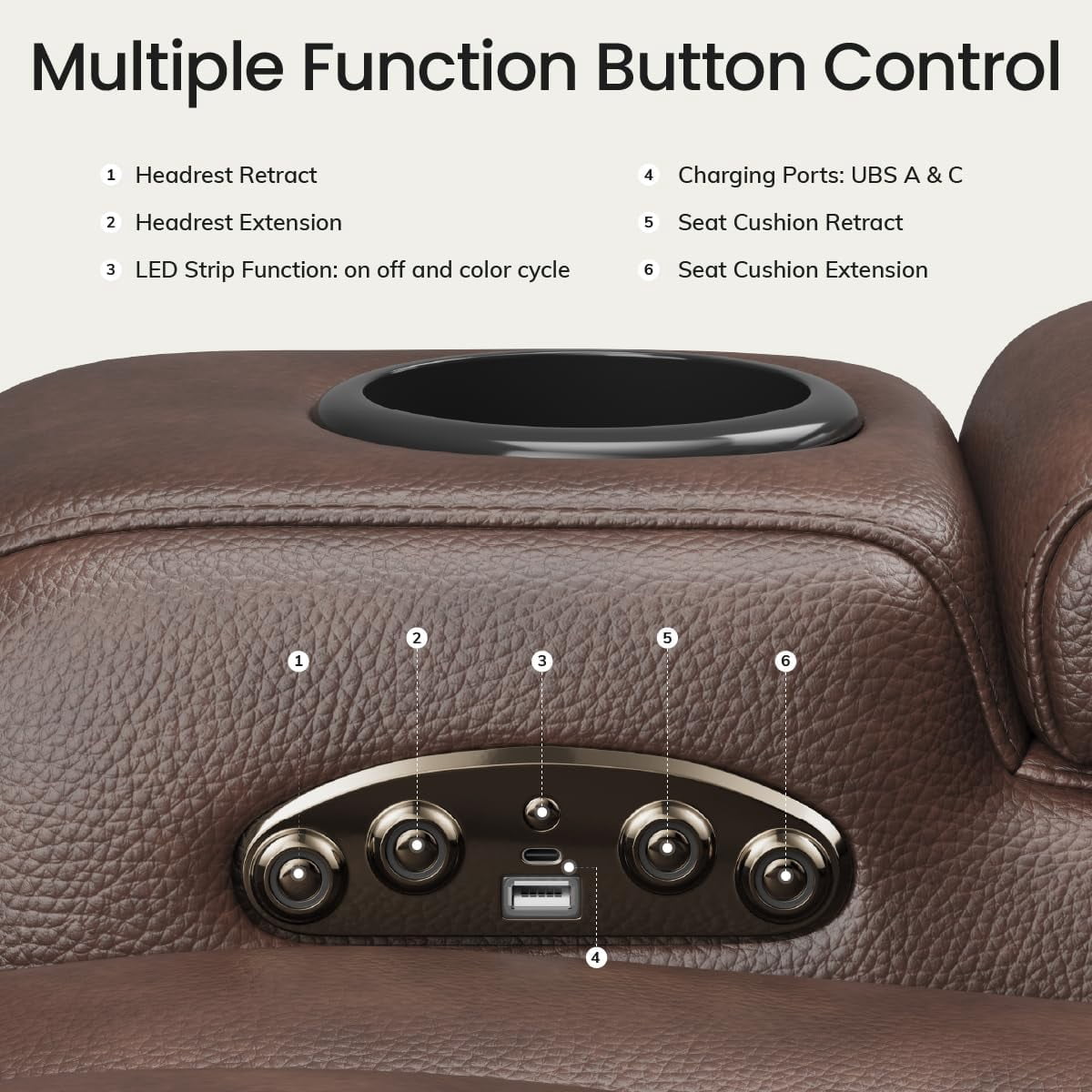 COLAMY Sereno Dual Motors Wall Hugger Power Recliner Chair with Power Headrest for Living Room, Home Theater Seating with Hidden Storage, Dark Brown