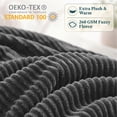 thumbnail image 4 of PAVILIA Soft Lightweight Twin Fleece Blanket for Couch Bed, Grey, 60x80, 4 of 8