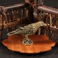 thumbnail image 5 of Ravens Decors Figurines Brass Statue Ravens Decorative Objects for Living Room,Bookshelf,Side Table Decorations, 5 of 9