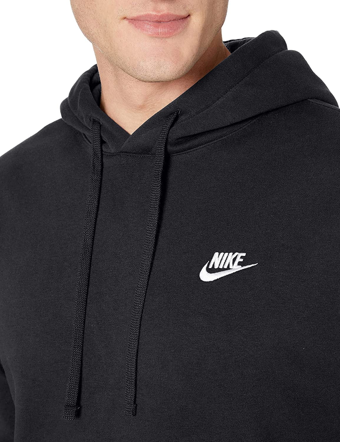 men's nike sportswear club fleece pullover hoodie black