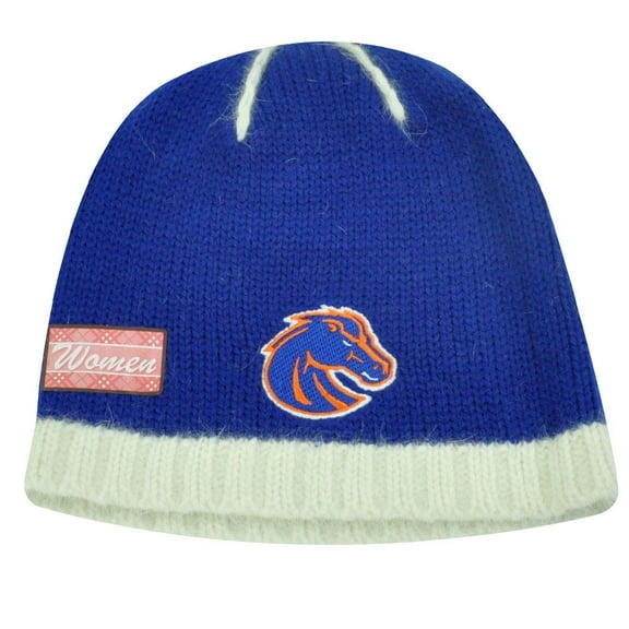 NCAA BOISE BRONCOS ANGORA WOMENS BEANIE KNIT HAT TOQUE