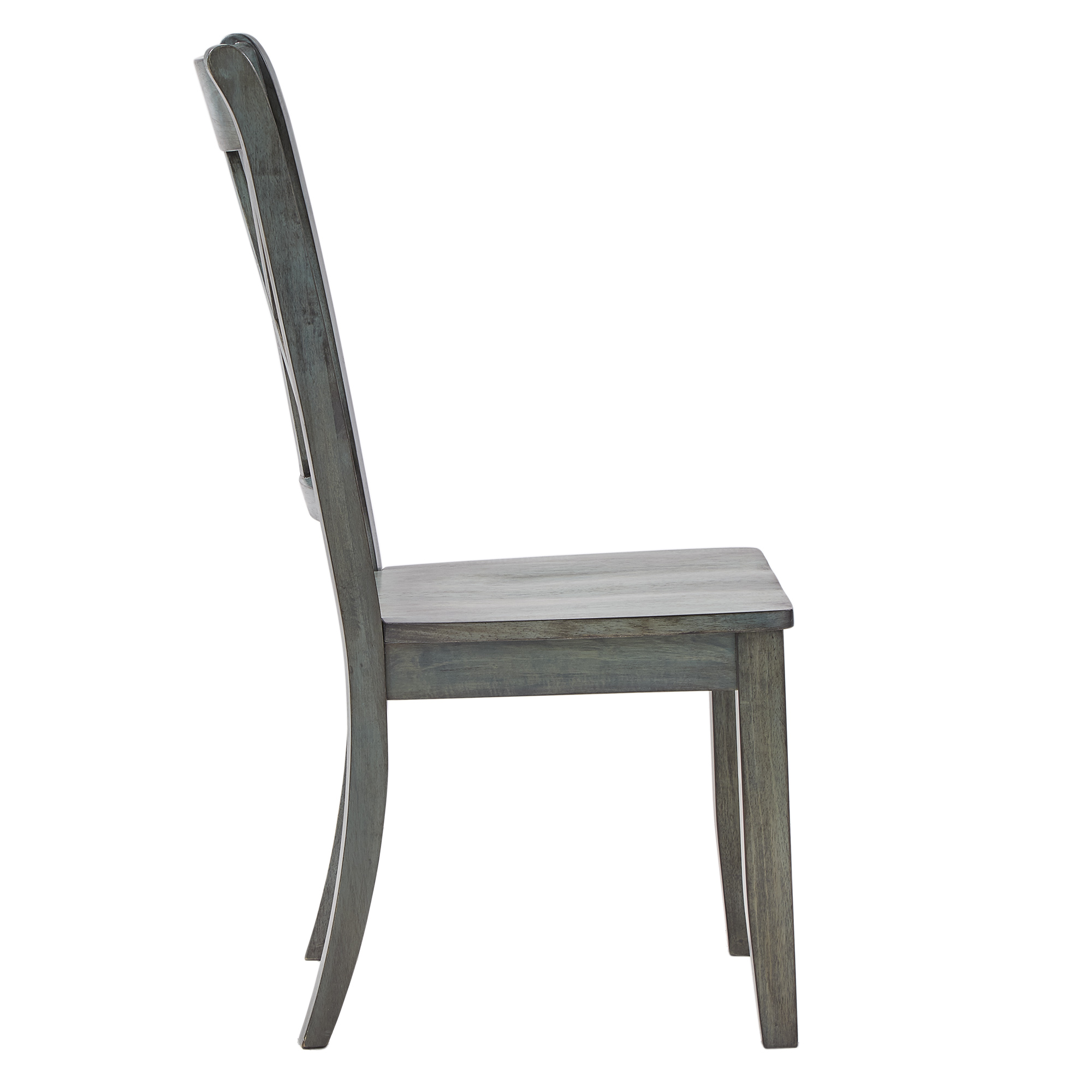 Weston Home Farmhouse Wood Dining Side Chair, Antique Sage (Set of 2)