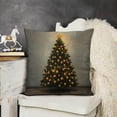 thumbnail image 5 of Golden Christmas Tree Linen toss pillowcase decoration pillowcase gifting preferred 20x20 inch cushion cover 4 sets sofa pillowcase sofa bedroom living room car, 5 of 5