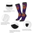 thumbnail image 3 of Naloa Mardi Gras2 Thigh High Socks Extra Long Stretchy Sock Women Over Knee High Opaque Stocking Daily Wear, 3 of 6