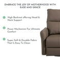 thumbnail image 5 of Bellemave Power Swivel Rocker Recliner, 270° Glider Recliner with USB Ports, Overstuffed Faux Leather Rocking Chair for Small Spaces Living Room (Brown), 5 of 9