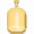 thumbnail image 4 of 14K Yellow Gold 14Ky Diamond-Cut Brushed 20mm Rectangular Locket (27.4 X 15.1) Made In China -Jewelry By Sweet Pea, 4 of 8