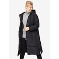 thumbnail image 5 of ellos Women's Plus Size Maxi Side-Zip Puffer - 26, Black, 5 of 5