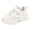 White, variant on Children Sneakers Low Top Breathable Solid Color Mesh Lightweight Slip on Platform Casual Trainers Wedge Walking Sport Sneakers White Size 1.5 Big Kid