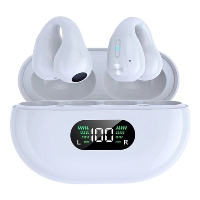 BlancoBlancoAuriculares Bluetooth Led Tws Enc, Clip Colgante Para Orejas esquí esquí Gafas de esquí