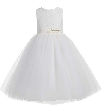 Social Occasions (Ekidsbridal Lace Tulle Tutu Flower Girl Dress Special Occasion Dress Evening Gown Junior Bridesmaid Dress Pageant Gown Recital Dress Ballroom Gown Reception Dress Birthday Girl Dress Social Event)