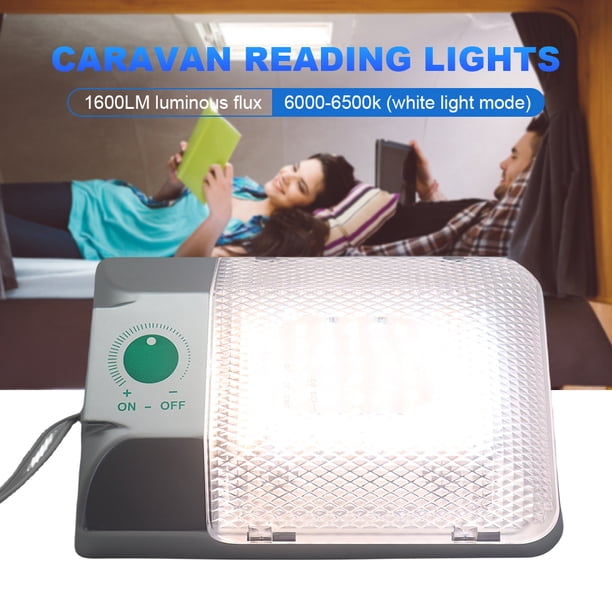 Luz de techo para coche con atenuador táctil luz LED para caravana de 1600LM lámpara de techo para RV DC 9-18V