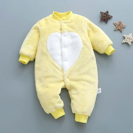 

SUWHWEA Newborn Infant Baby Girl Boy Thick Warm Romper Multicolor Cute Print Jumpsuit Toddler Clothes 2022 Christmas Early Access 50% Deals