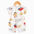 thumbnail image 2 of UAYOTSE Baby 6M 12M 18M Boy Short Romper Summer Collared Shirt Jumpsuit Infant Cotton One-Piece,Sizes 6-12 Months, 2 of 4