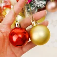 thumbnail image 4 of 60/6 piezas de bolas de Navidad con purpurina para interiores y exteriores, colgantes para árbol de Navidad, adornos para decoración de fiestas de Año Nuevo, bolas de Navidad, regalo, 4 of 5